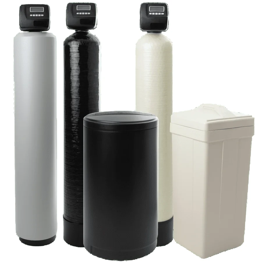 Range of water softeners and filtration tanks